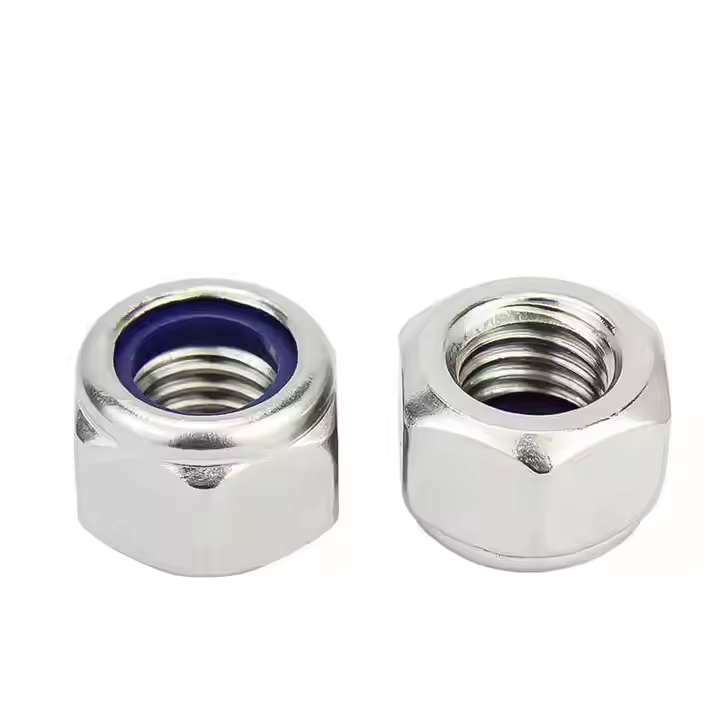 DIN982 Hex Lock Nut with blue