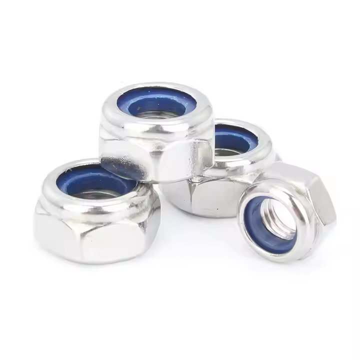 DIN985 Hex Lock Nut with blue